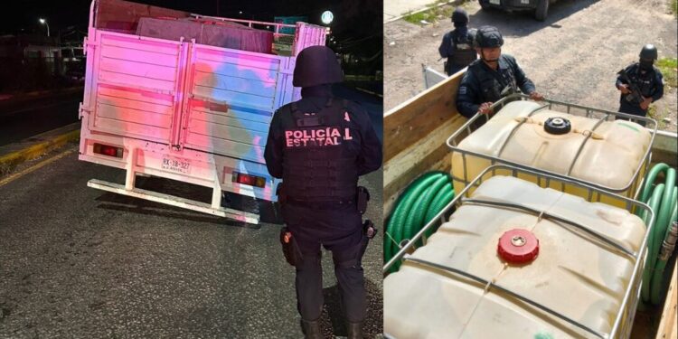 ¿Quién está moviendo gasolina ilegal en Oaxaca? Aseguran más de 2 mil litros en camioneta abandonada en Juchitán