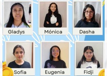 Foto: cortesía // Las seis estudiantes que buscan representar a Oaxaca en el Cuarto Concurso Femenil Nacional de Matemáticas, que se llevará a cabo en Guanajuato.