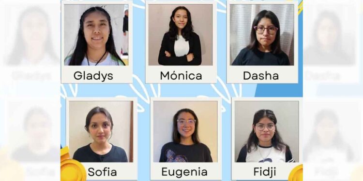 Foto: cortesía // Las seis estudiantes que buscan representar a Oaxaca en el Cuarto Concurso Femenil Nacional de Matemáticas, que se llevará a cabo en Guanajuato.