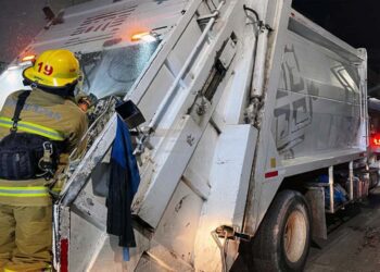 El hecho se suscitó al momento que circulaba por calle Aquiles Serdán.