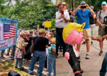 En Oaxaca “No Kings Day” entre chilenas; “¡Trump, siniestro!”; indican estadounidenses
