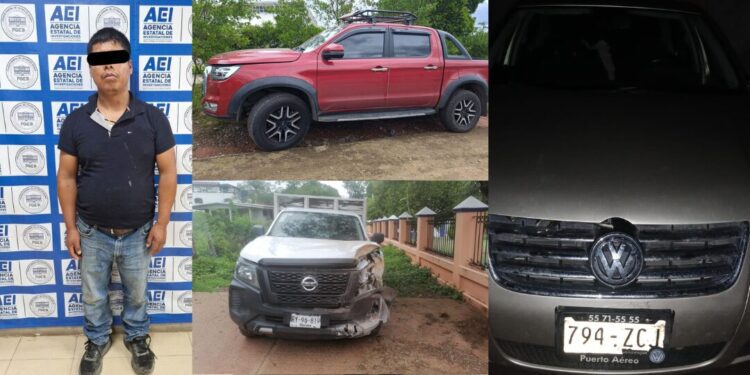 ¿Red de autos robados en la Mixteca? Aseguran tres vehículos y detienen a un presunto implicado en flagrancia