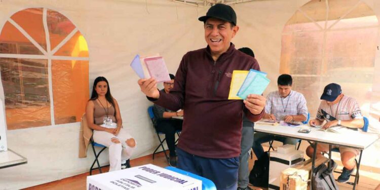 Foto: Adrián Gaytán // “Oaxaca va a aportar su granito de arena en esta lucha por la transformación y ahora por el Poder Judicial”, añadió Jara Cruz.