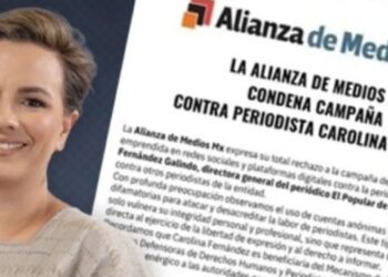 Foto: cortesía // La Alianza de Medios MX respalda a la periodista Carolina Fernández y condena campaña.