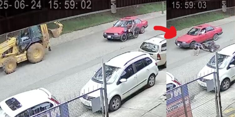VIDEO ¿Qué pasa si atropellas y huyes? Un joven motociclista lesionado tras accidente en Oaxaca
