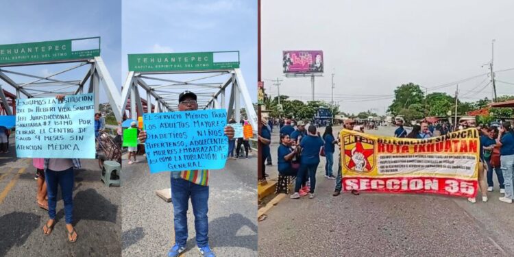 ¡El Istmo colapsado! Bloqueos paralizan carreteras clave mientras el IMSS-Bienestar asegura que todo opera “con normalidad