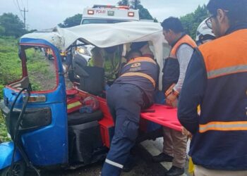 Mototaxi se estrella contra un caballo suelto en Juchitán: dos jóvenes heridos