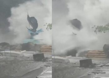 VIDEO Olas destruyen emblemático monumento a El Pez Velas tras huracán Erick