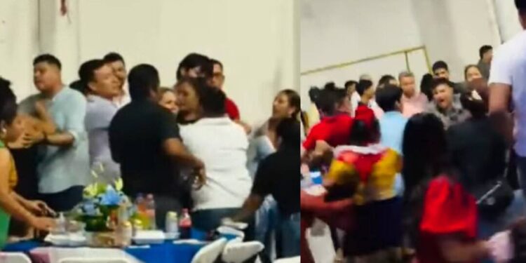 VIDEO ¿Quién educa a los que gobiernan? Fiesta de graduación termina en pelea entre autoridades en Mixtequilla