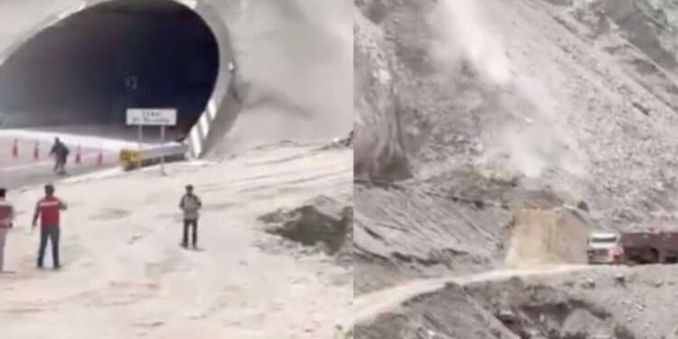 Remueven escombros en túnel de la Mitla–Tehuantepec pese al riesgo de nuevos derrumbes