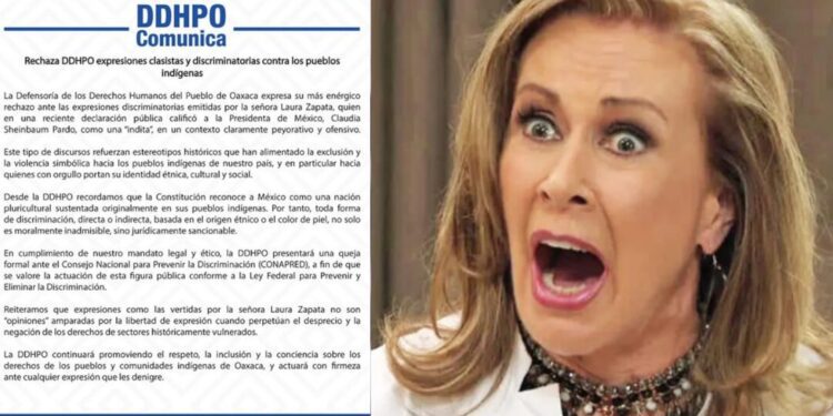 “Indita”: Laura Zapata lanza insulto clasista contra Sheinbaum y provoca indignación en Oaxaca