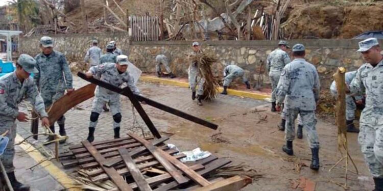 En estos momento, la Guardia Nacional se encuentra en la Costa oaxaqueña en tareas de atención a la emergencia por el huracán Erick.