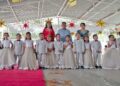 Los alumnos del Colegio Josefa Ortiz de Domínguez de Miahuatlán de Porfirio Díaz.