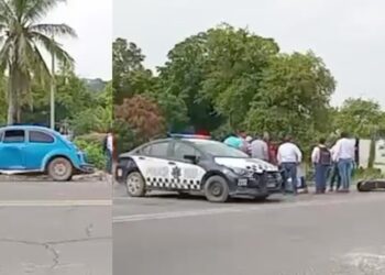 Motociclista lesionado tras fuerte choque en la Transístmica, Tehuantepec