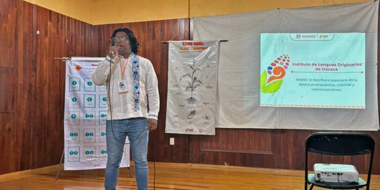 Foto: Facebook ILEO // El titular de la dependencia, Víctor Cata destacó que las lenguas originarias son la raíz viva de la identidad oaxaqueña.