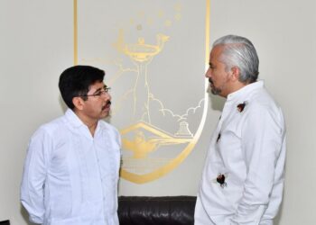 El Rector de la UABJO, Cristian Carreño López recibió al próximo Presidente de la Suprema Corte.