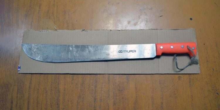 Amenazaba a policías y personas con un machete.