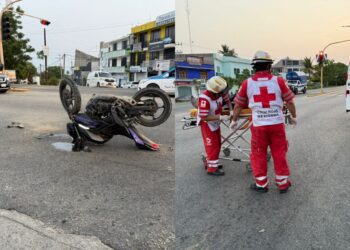 Fuerte choque a metros de la base de Bomberos en Puerto Escondido y no acuden