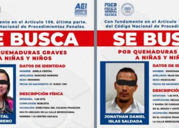 Capturan a directora y maestro prófugos por quemaduras a niños en colegio de Oaxaca
