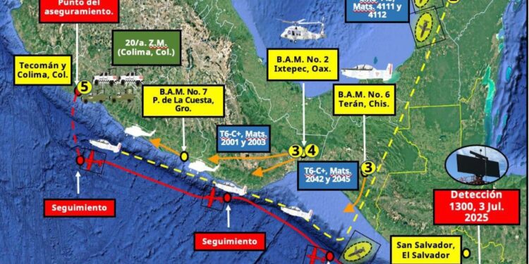 Parten de Cd Ixtepec helicópteros que interceptan narconave de CA