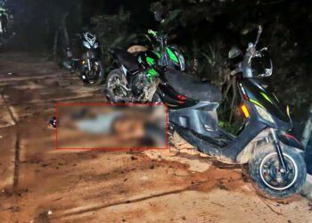 Entre dos motos estacionadas quedó tendido el cuerpo de Leonardo V. C., de 34 años.