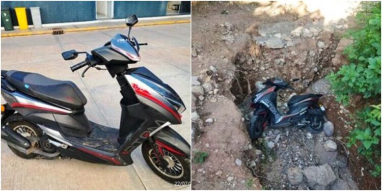 La motoneta fue trasladada a un corralón.