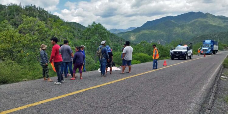 La víctima mortal fue extraída de los restos del vehículo y cubierta con una sábana blanca.