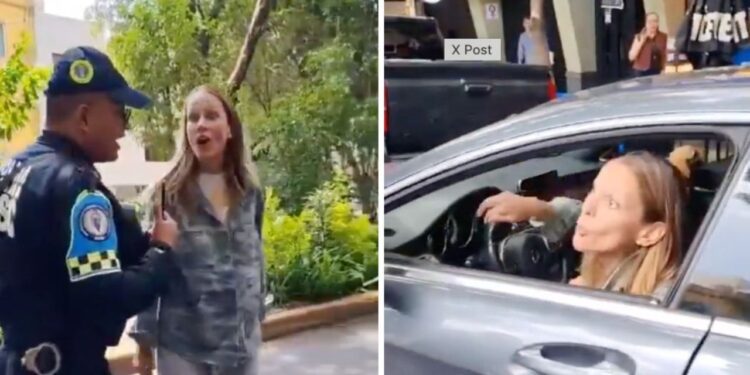 Lady Racista: Mujer insulta a policía de tránsito y se vuelve viral