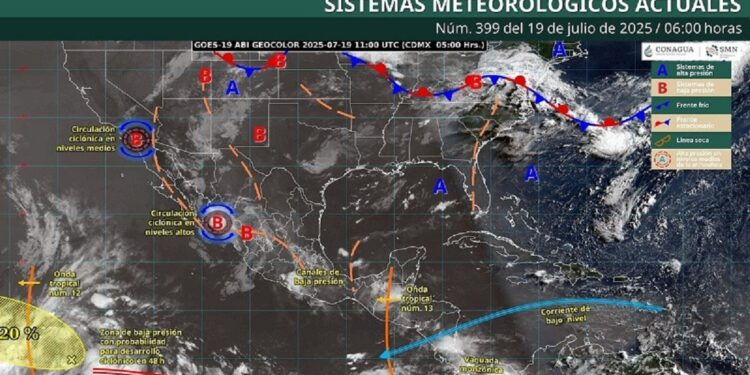 Continuarán lluvias aisladas, actividad eléctrica y vientos en Oaxaca durante este sábado