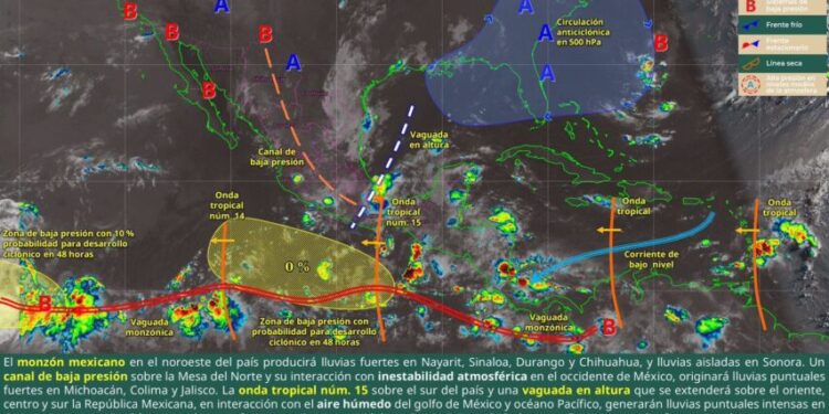Continuarán lluvias de intensidad variable con tormentas puntualmente fuertes a intensas en Oaxaca