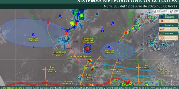 Pronostican lluvias con actividad eléctrica en Oaxaca durante este sábado