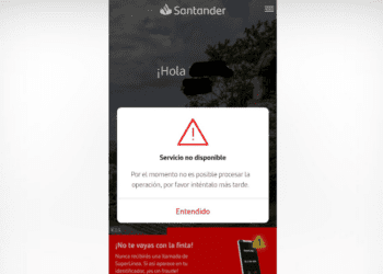 Caída del sistema de Banco Santander deja sin servicio a cientos de usuarios