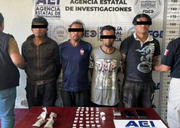 ¡Narcomenudeo en Villa de Etla! Cuatro hombres detenidos con droga y báscula