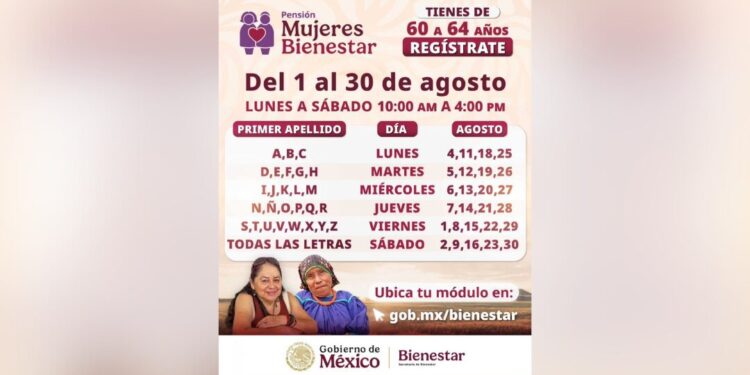 ¿Tienes 60, 61 o 62 años? Ya puedes registrarte a la Pensión Mujeres Bienestar a partir del 1 de agosto
