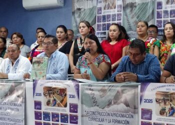 Foto: Jesús Santiago // La dirigencia de la Sección 22 anuncia el inicio del ciclo escolar 2025-2026 para el lunes 25 de agosto, una semana ante de lo que marca el calendario de la SEP.