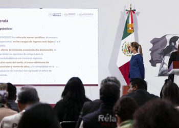 Foto: Presidencia De La República // La presidenta Claudia Sheinbaum y los titulares del Infonavit, Fovissste y Conavi, presentan los avances del Programa de Vivienda para el Bienestar.