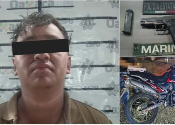 M.G.F.B. fue arrestado en la agencia de El Ciruelo, Santo Domingo Armenta.
