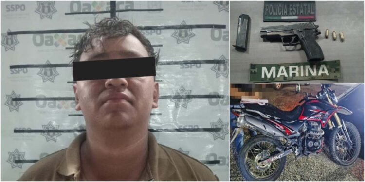 M.G.F.B. fue arrestado en la agencia de El Ciruelo, Santo Domingo Armenta.
