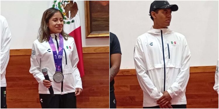 Mariel Salazar Tapia (izquierda), medallista de plata de los Juegos Panamericanos en los 10 mil metros planos. - Denis Fernando Jiménez (derecha) quedó en cuarto lugar en BMX estilo libre.