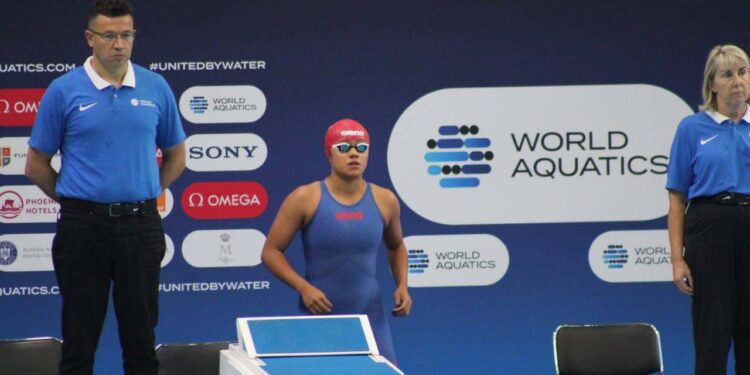 Sahara Monroy García tomó parte en el mundial de natación.