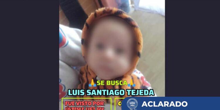 La Fiscalía aclaró que en ningún momento el menor estuvo desaparecido ni separado de su madre.