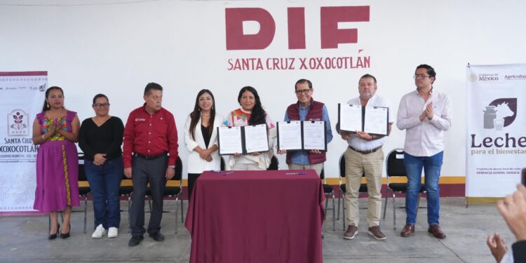 Gobierno de Xoxocotlán y Leche para el Bienestar refrendan compromiso por la nutrición