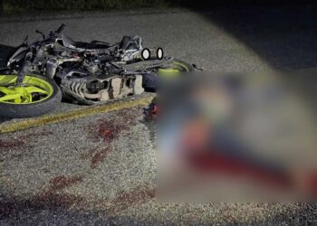El cuerpo del motociclista fue trasladado al Servicio Médico Forense.