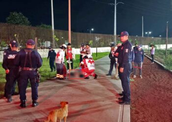 El niño quedó inconsciente y fue trasladado al hospital.
