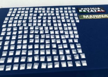 El detenido y la droga confiscada fueron puestos a disposición de la FGR con sede en Matías Romero.