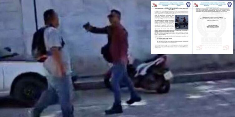 ¡Con pistola en mano! Irrumpe sujeto armado en secundaria de Huajuapan y amenaza a maestros y padres