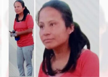 La mujer tiene como señas particulares un lunar a la altura de la nariz del lado izquierdo.