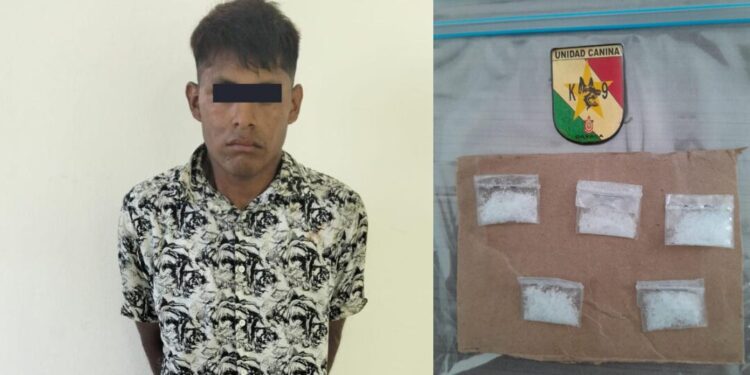 Capturan a joven con presunta droga cristal en Pinotepa durante operativo de seguridad