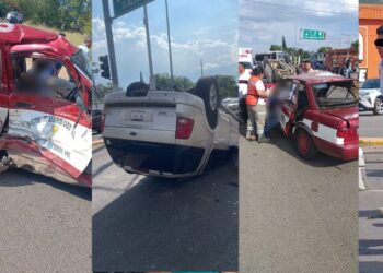 ¡Mortal choque en Tlalixtac! Taxi destrozado, un muerto y varios heridos