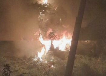 ¡Ataque salvaje en el Istmo! Dos vehículos incendiados y un cadáver calcinado en Carretera Federal 190